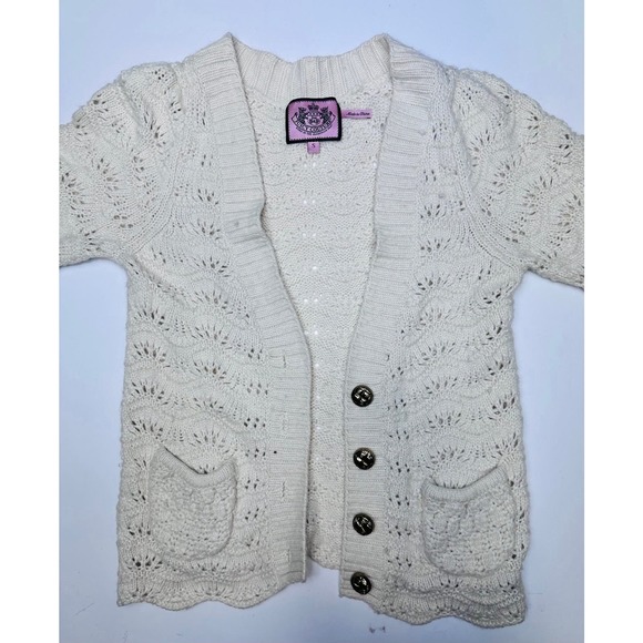 Juicy Couture Wool Knit Button Up Cardigan Womens Size Small - Picture 3 of 9